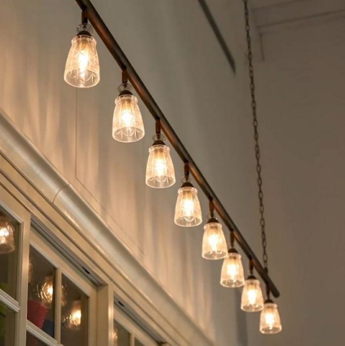 תאורה לפינת אוכל - אי מטבח