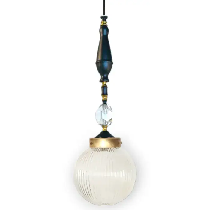 גוף תאורה תלוי דגם "ביסטרו כדור עם עמוד דקורטיבי"