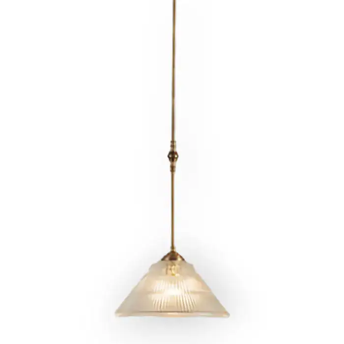 גוף תאורה תלוי דגם "זכוכית ברסרי קונוס פסים"