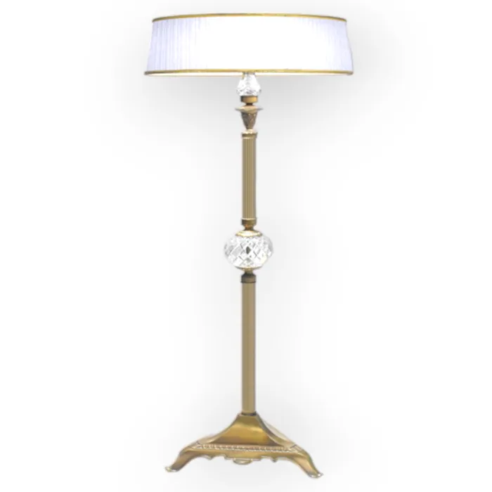 מנורת עמידה ברונזה משולב קריסטל