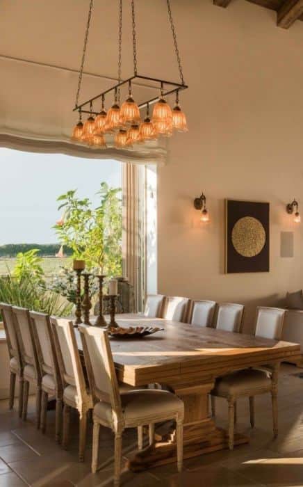 תאורה לפינת אוכל - אי מטבח