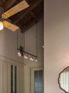 תאורה לפינת אוכל - אי מטבח