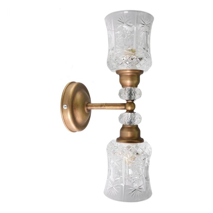 מנורת אפ דאון פךיש שילוב ראשים קריסטלמנורת קיר